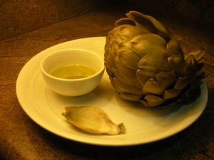 Artichoke with Garlic Butter