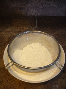 Sift together dry ingredients